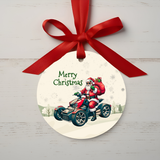 Can-Am Ryker Biker Santa Christmas Ornament