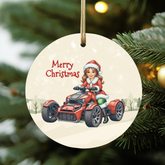 Mrs. Claus Can-Am Ryker Christmas Ornament