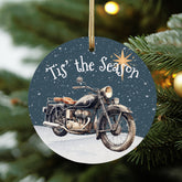 Vintage Motorcycle Aluminum Christmas Ornament