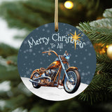 Vintage Harley Davidson Motorcycle Aluminum Christmas Ornament