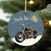 Vintage Harley Davidson Motorcycle Aluminum Christmas Ornament