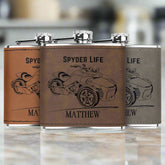 Can-Am Spyder Customized Laser Engraved Flask 6oz