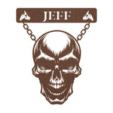 Hanging Skull Customized Steel Wall Art
