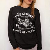 Real Grandmas Ride Spyders Long Sleeve Comfort Colors Tee