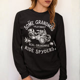 Real Grandmas Ride Spyders Long Sleeve Comfort Colors Tee