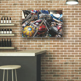 Vintage Chopper Motorcycles Metal Poster