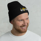 Wheels Down Embroidered Motorcycle Cuffed Beanie