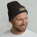 Wheels Down Embroidered Motorcycle Cuffed Beanie