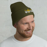 Wheels Down Embroidered Motorcycle Cuffed Beanie