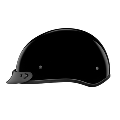 Motorcycle Beanie Style Half Helmet | Hi-Gloss Black