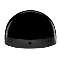 Motorcycle Beanie Style Half Helmet | Hi-Gloss Black