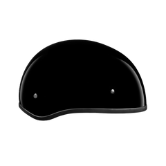 Motorcycle Beanie Style Half Helmet without Visor | Hi-Gloss Black