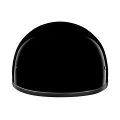 Motorcycle Beanie Style Half Helmet without Visor | Hi-Gloss Black