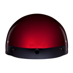 Motorcycle Beanie Style Half Helmet | Black Cherry