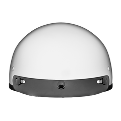 Motorcycle Beanie Style Half Helmet | Hi-Gloss White