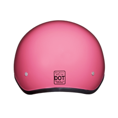 Motorcycle Beanie Style Half Helmet | Hi-Gloss Pink