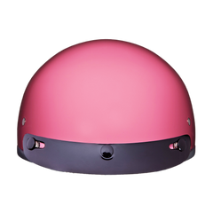 Motorcycle Beanie Style Half Helmet | Hi-Gloss Pink