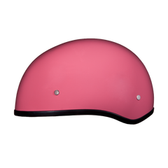 Motorcycle Beanie Style Half Helmet without Visor | Hi-Gloss Pink
