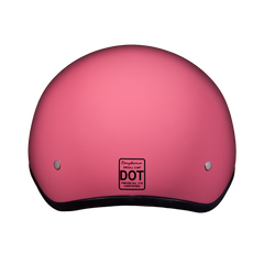 Motorcycle Beanie Style Half Helmet without Visor | Hi-Gloss Pink