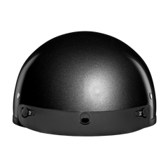 Motorcycle Beanie Style Half Helmet | Gun Metal Grey Metallic