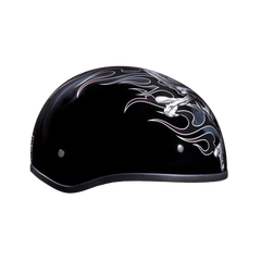 Motorcycle Graphic Half Face Helmet | Cross Bones