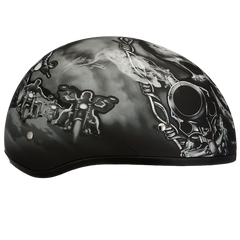 Motorcycle Graphic Half Face Helmet | Guns