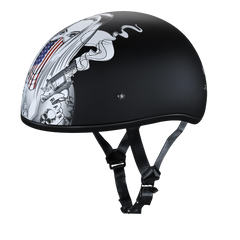 Motorcycle Graphic Half Face Helmet | Make 'Em Pay