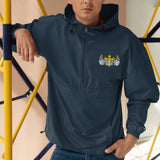 Wheels Down Biker Embroidered Champion Jacket