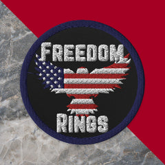 Patriotic American Eagle & Flag Embroidered Patch