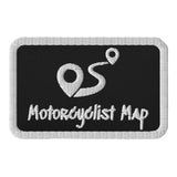 Motorcyclist Map Embroidered Patch