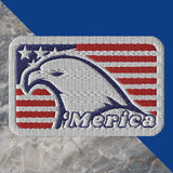 Patriotic American Eagle & Flag Embroidered Patch