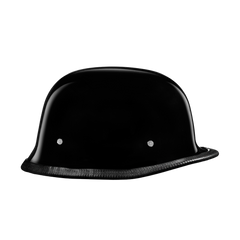 Motorcycle German Style Half Helmet | Hi-Gloss Black