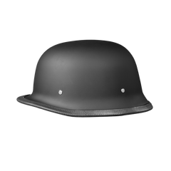 Motorcycle German Style Half Helmet | Dull Black