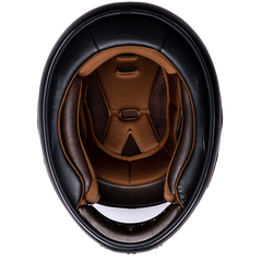 Daytona Retro Full Face Motorcycle Helmet | Dull Black with Dull Black Accents