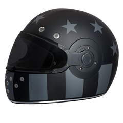 Daytona Retro Full Face Motorcycle Helmet - Captain America Stealth Edition