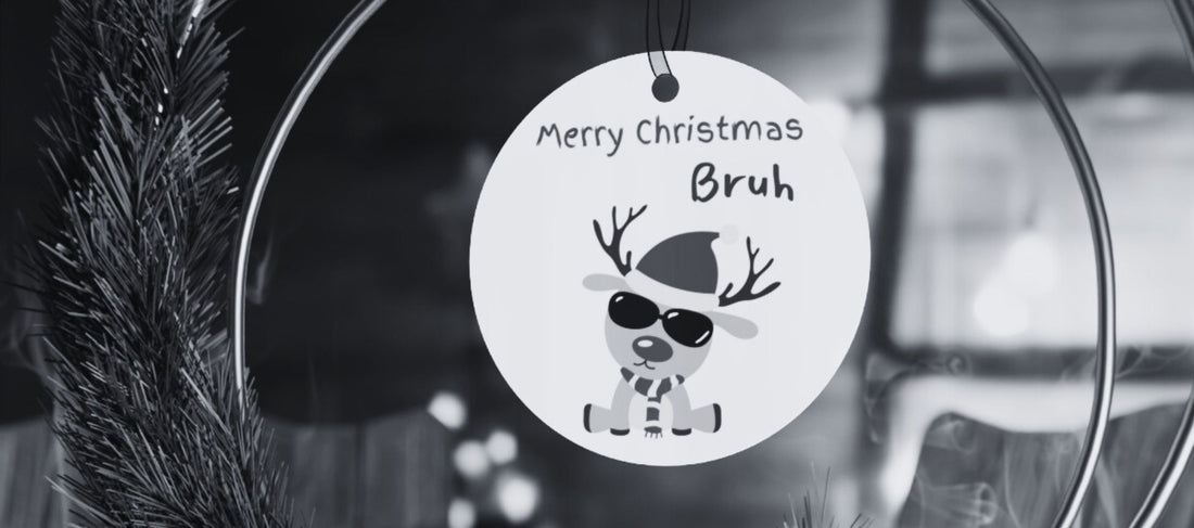 ornament of reindeer with funny saying