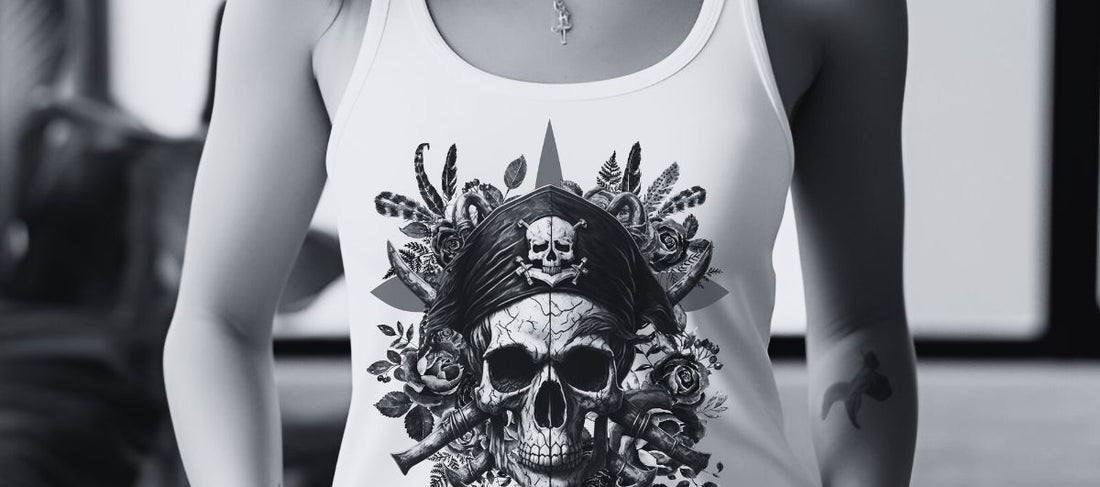 Tank top with a Pirate themed design