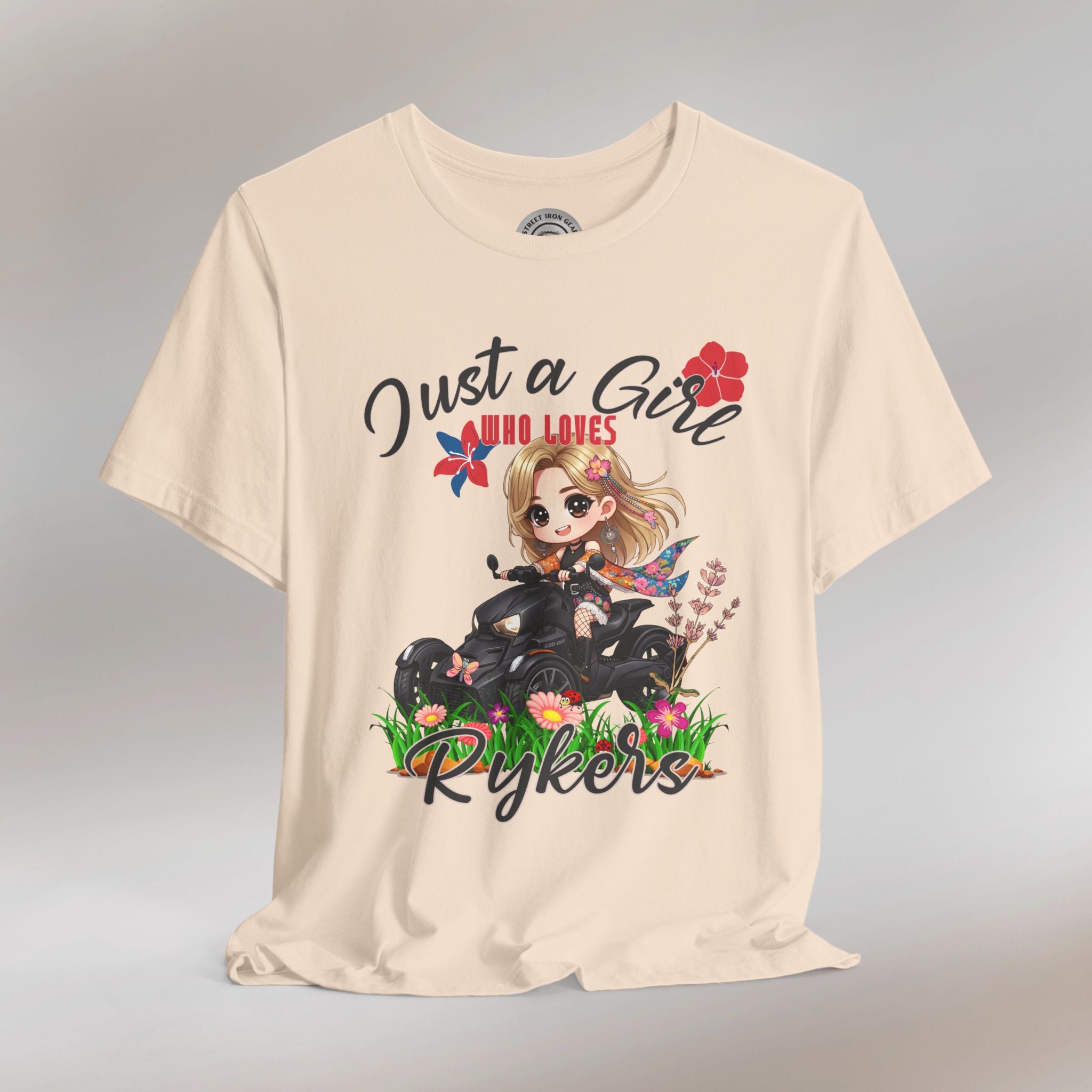 Ladies Can-Am Ryker Chibi Girl Boho Flower T-Shirt