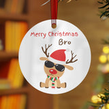 Funny Reindeer Aluminum Christmas Ornament