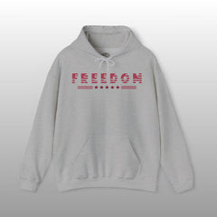 USA Flag Style Freedom Pullover Hoodie