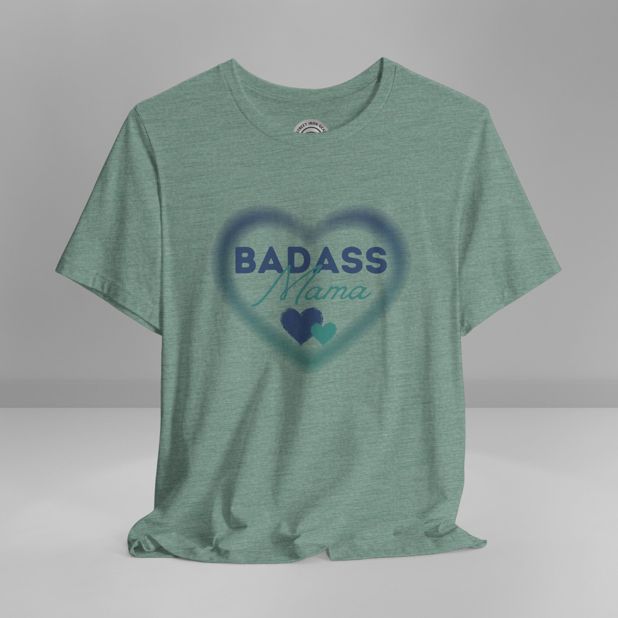 Badass Mama Heart Crew Neck TShirt