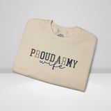 Proud Army Wife Crew Neck Sweatshirt