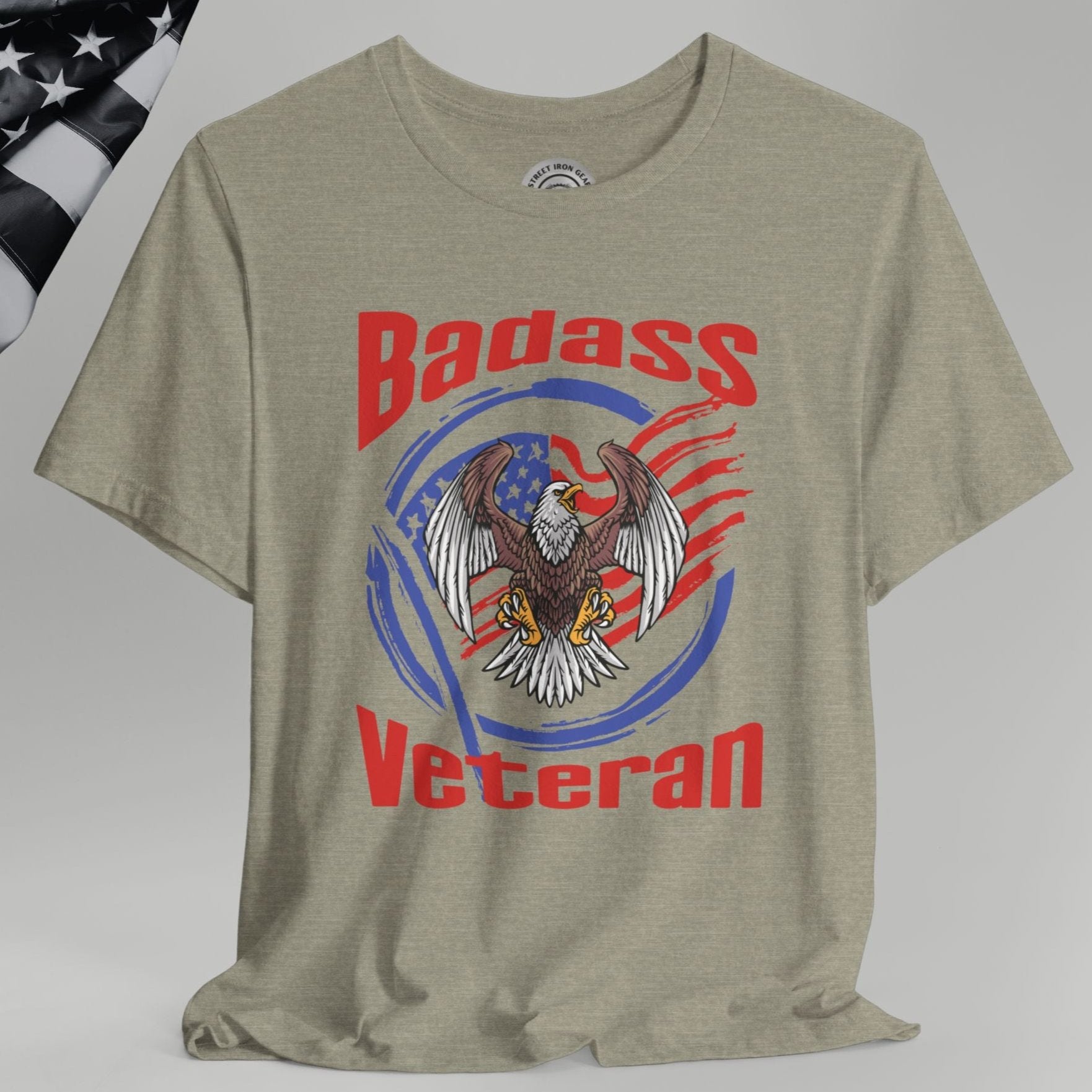 Badass American Veteran Crew Neck TShirt