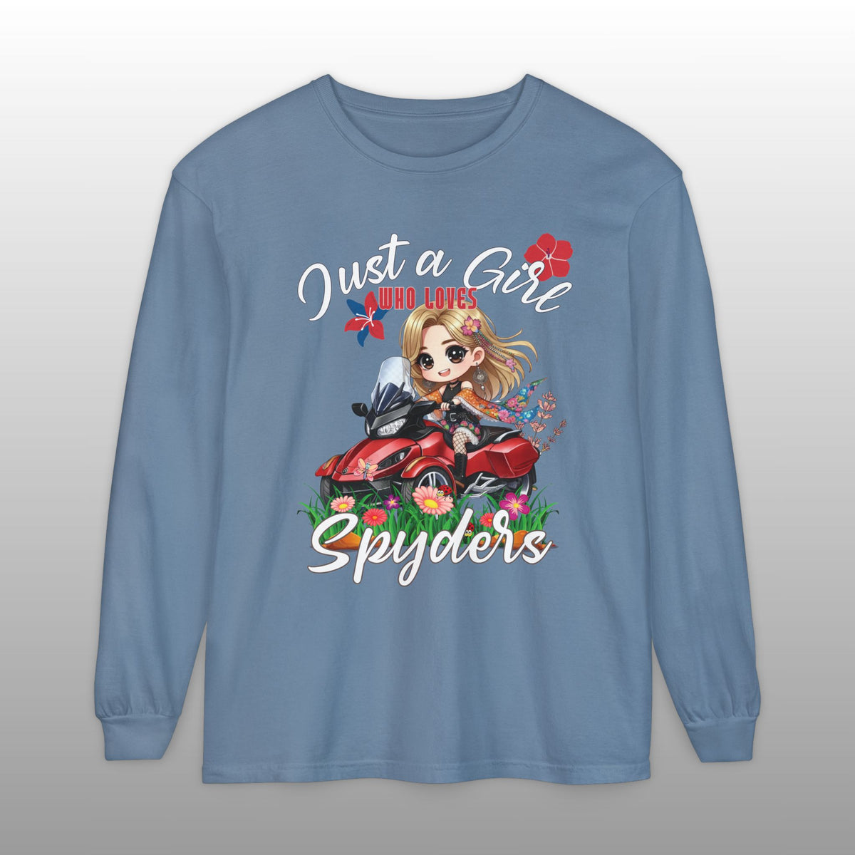 Just a Girl Who Loves Spyders Boho Long Sleeve Shirt