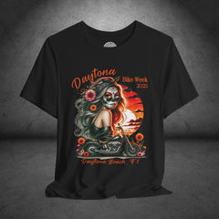 Ladies Daytona Bike Week 2025 Day of the Dead Crew Neck TShirt