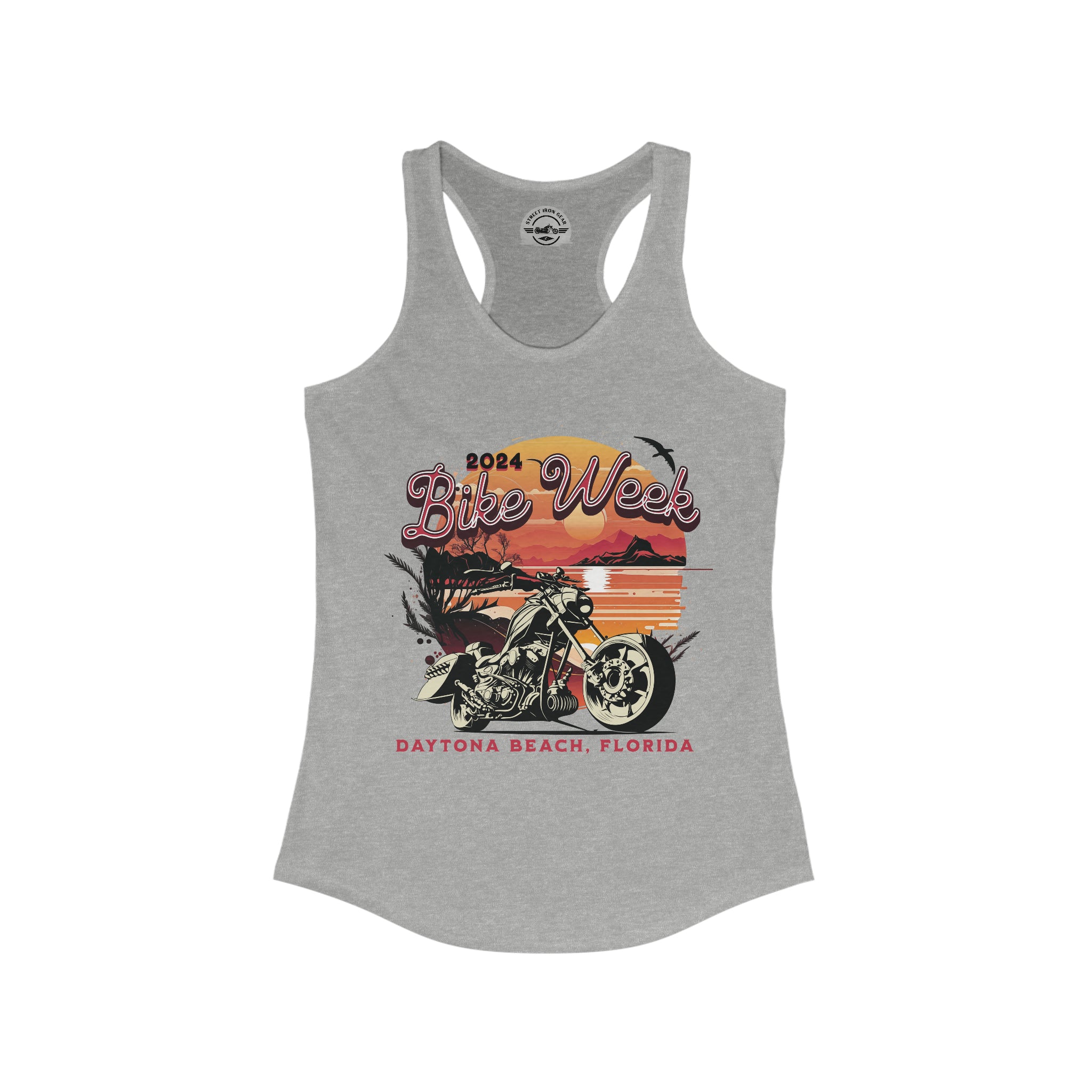 Daytona Beach Bike Week 2024 Womens Racerback Tank Top