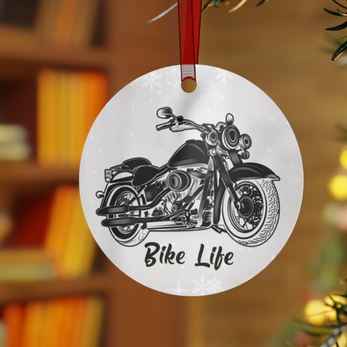 Motorcycle Aluminum Christmas Ornament