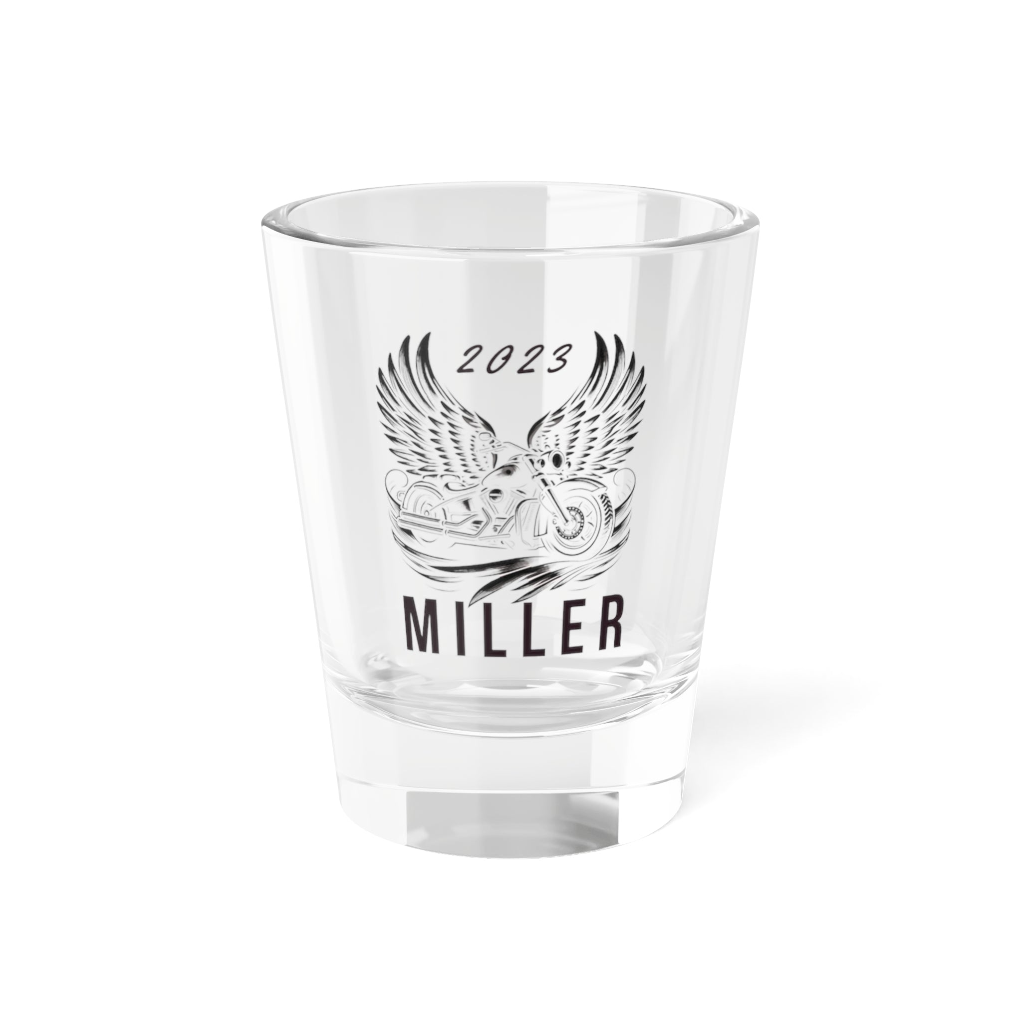 Winged Cruiser Design Biker Memorial Shot Glass, 1.5oz