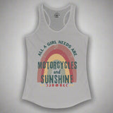 Women's Grunge Motorcycle Racerback Tank