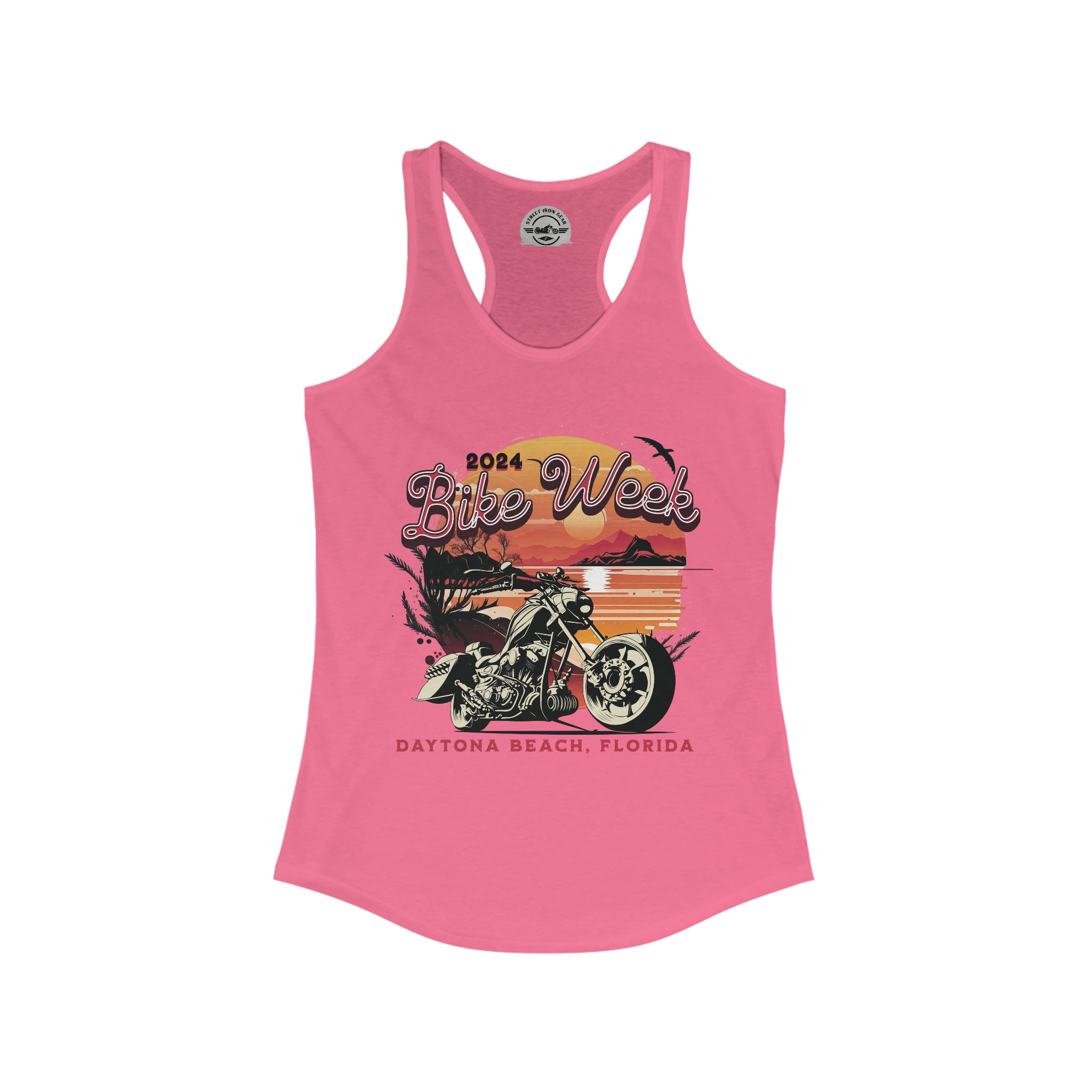 Daytona Beach Bike Week 2024 Womens Racerback Tank Top